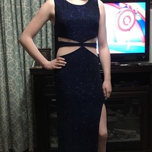 Navy blue prom dress